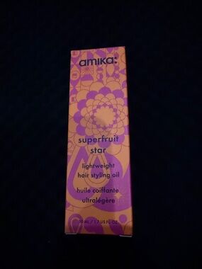 amika Superfruit Star Lightweight Hair Oil - Pink & Orange Packaging